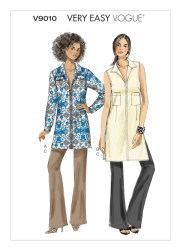 9010 EZ VOGUE PULLOVER COLLAR TUNIC SLEEVES OR NOT,  PANTS PATTERN 6-22